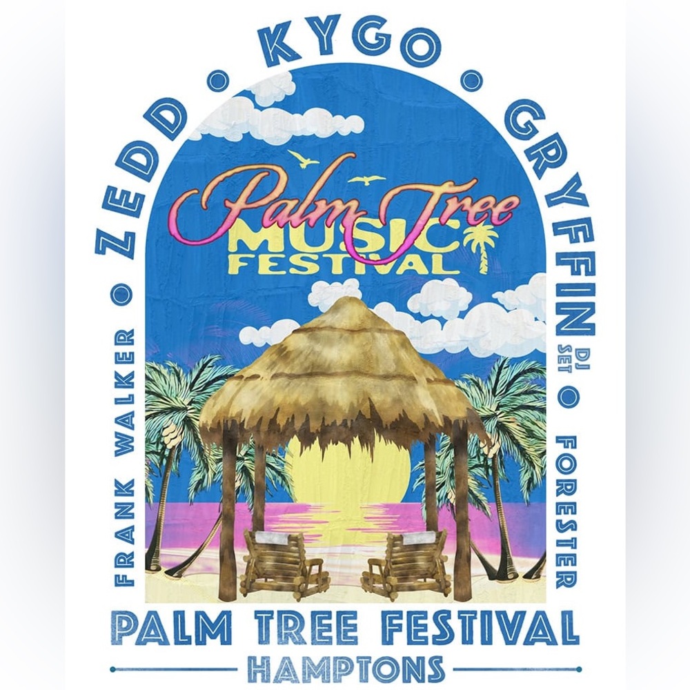 Palm Tree Music Festival Hamptons NY Hoodie